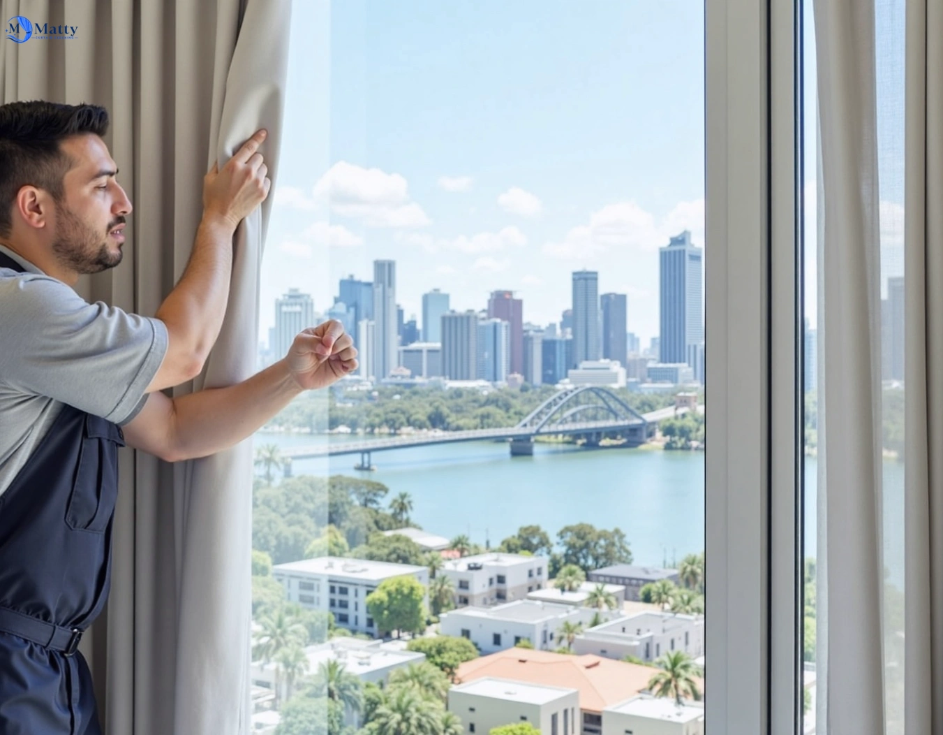 Professional curtain steam cleaning service kyle-bay-nsw QLD by Matty Curtain Cleaning